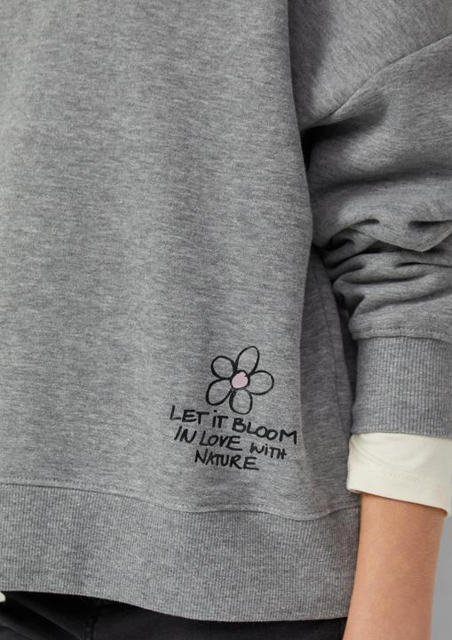 Produktbild s.Oliver Sweatshirt Kuscheliges Oversize-Sweatshirt mit dezentem Print (146, 152)