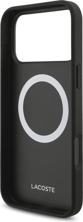 Actual product image Lacoste - Hardcase Iconic Petit Pique MagSafe (LCHMP17XPVCK) - iPhone 17 Pro Max - Black (Apple iPhone 17 Pro Max)