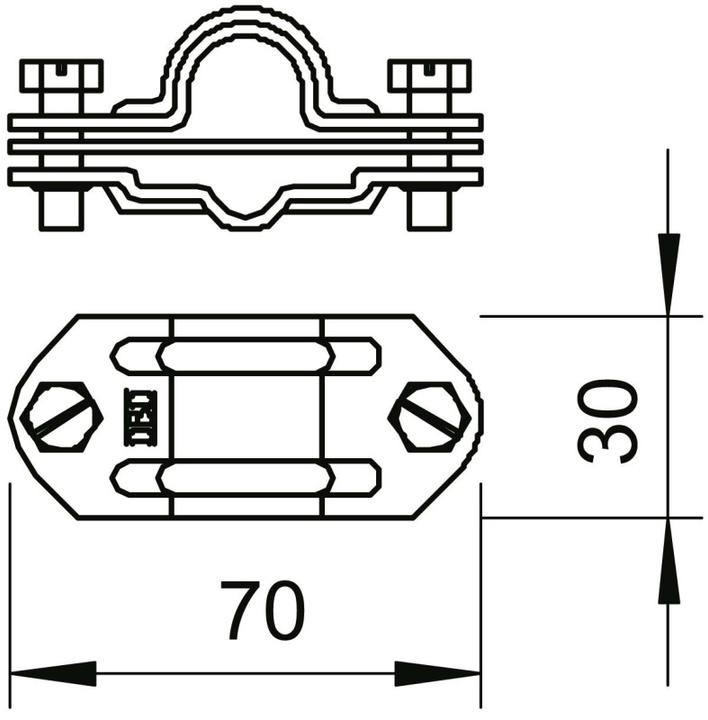 Produktbild OBO Bettermann OBO 226/ZV-VA TrennstÃ¼ck OT:VA UT:CU 8-10/FL30x16