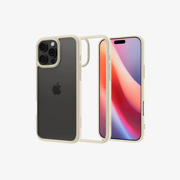Actual product image Spigen Crystal Hybrid Case iPhone 16 Pro Max Mute Beige (Apple iPhone 16 Pro Max)