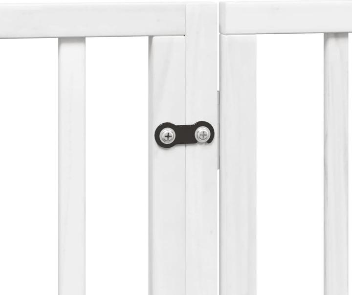 Image du produit vidaXL Porte pour chien Barrière de sécurité pour chiens Grille de protection pliable 8pcs. Blanc Bois (60 cm)