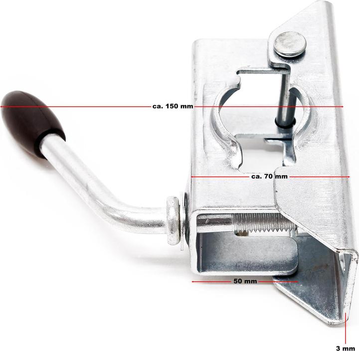Image du produit Wiltec Abstellstütze mit Klemmschelle 700mm Anhänger Stützen Abstellstützen