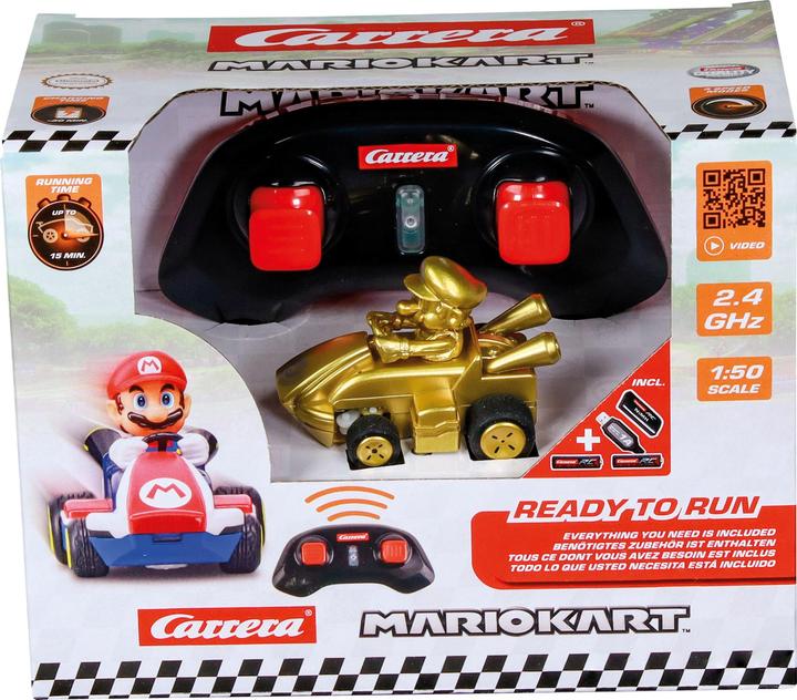 Actual product image Carrera 2,4GHz Mario Kart Mini RC - Mario Gold (gold, Paperbox)