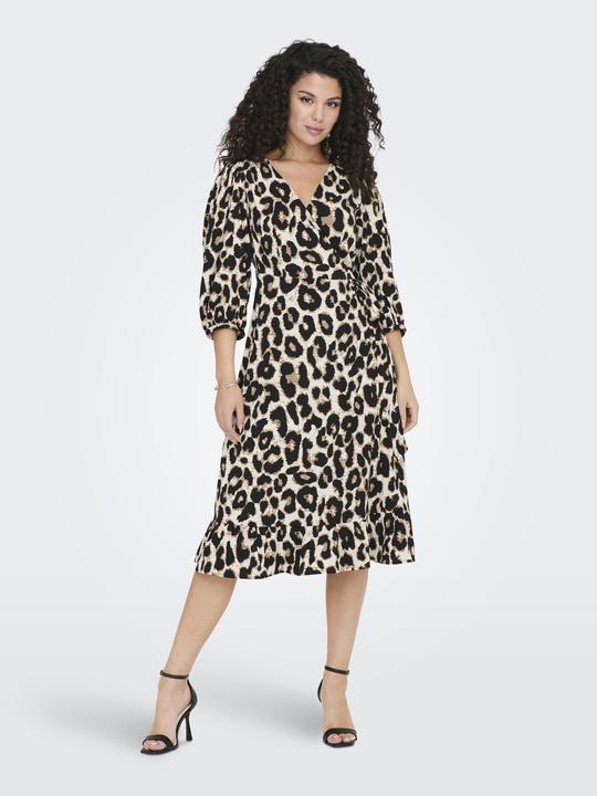 Actual product image Only 3/4 Sleeve Wrap Midi Dress (M)