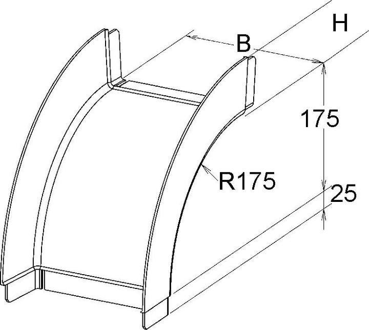 Actual product image Niedax NIE KPBA 80.200/P GRP gutter downpipe 80x200mm w.attached connector,pressed (17.50 cm)