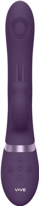 Productafbeelding Shots Rini - Pulse Wave & Vibrerende Dubbele Penetratie Konijn - Zwart