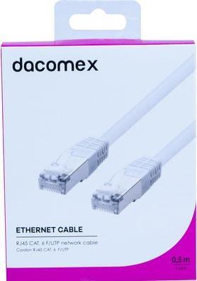 Produktbild Dacomex RJ45 CAT. 6 F/UTP network cable white - 0.5 m (F/UTP, CAT6, 0.50 m)