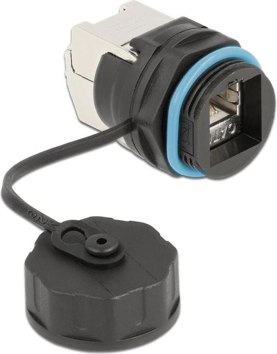 Produktbild Delock Kabelverbinder RJ45 Buchse zu Cat.6A LSA mit Verschlusskappe wasserfest (Netzwerk Kupplung)