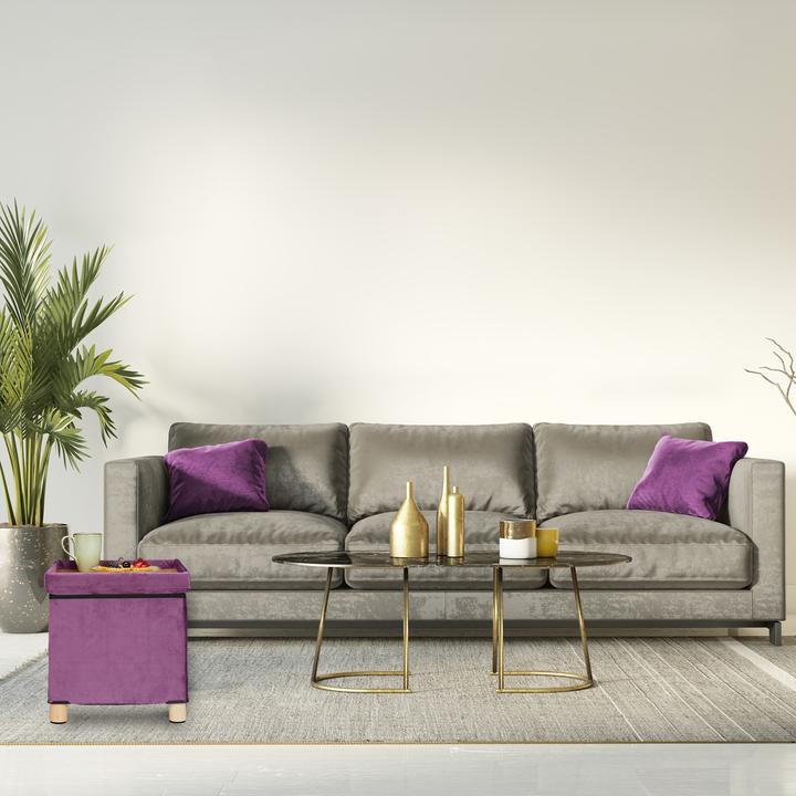 Actual product image Relaxdays Velvet stool