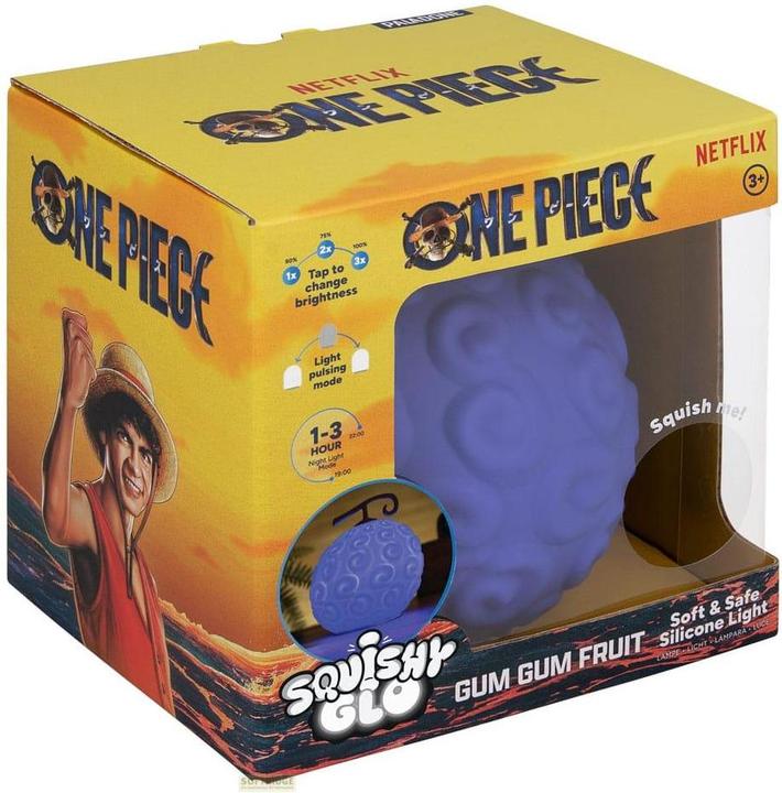 Actual product image Paladone Products One Piece Squishy Glo silicone light Gum Gum Fruit 15 cm
