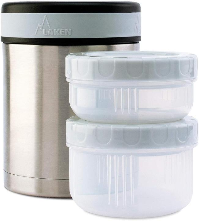 Actual product image Laken Thermally insulated stainless steel bottle with containers and cover (1 l)