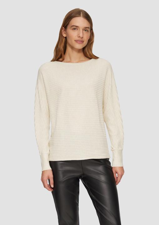 Produktbild S.Oliver Strickpullover Strukturierter Strickpullover mit Fledermausärmeln (46)