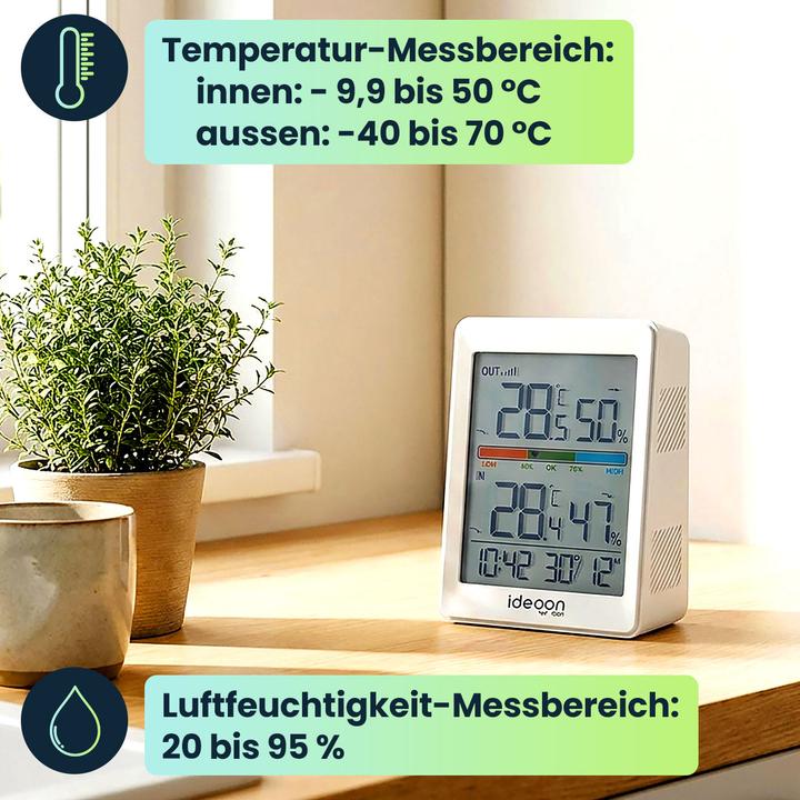 Immagine prodotto Ideoon Thermometer und Hygrometer