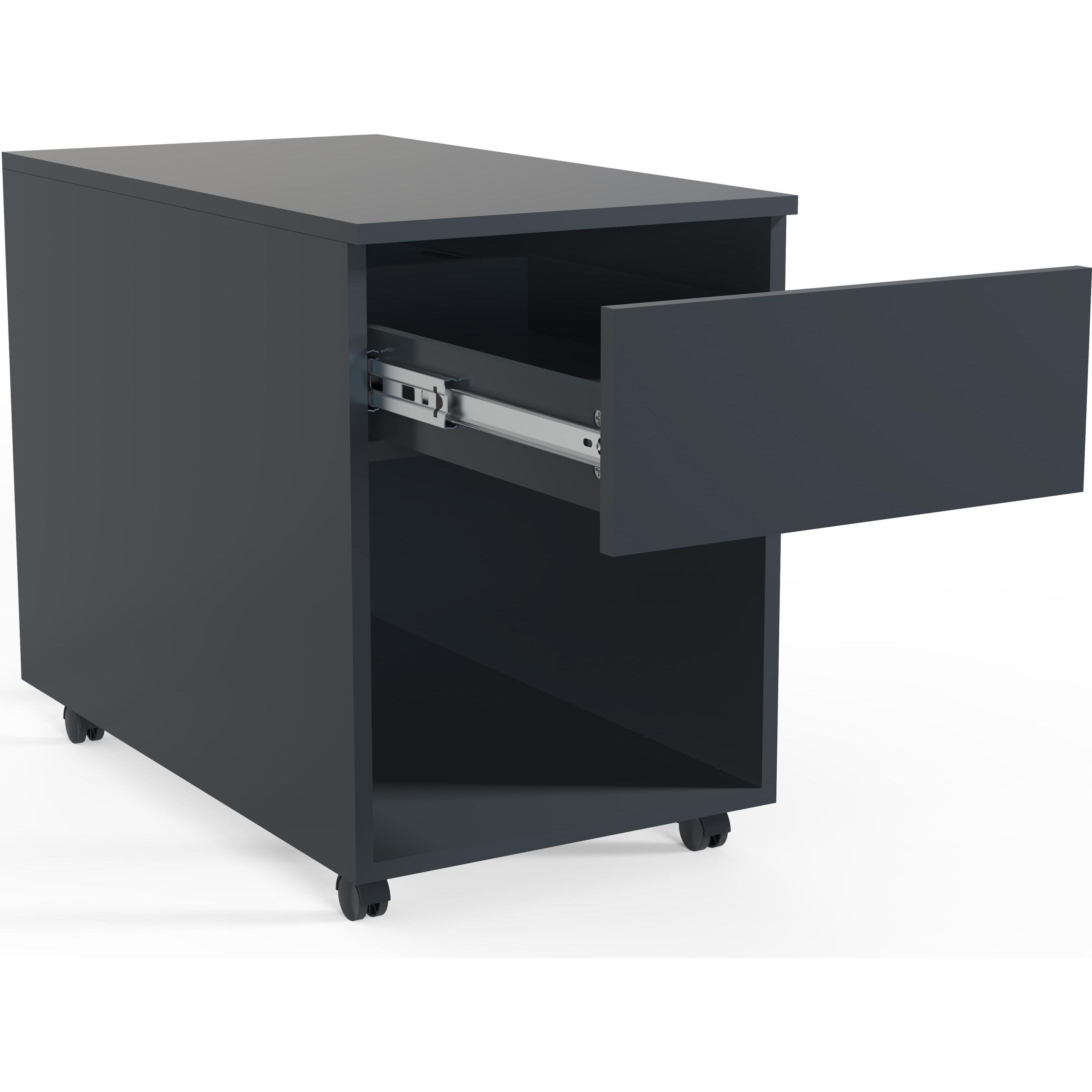 VCM, Rollcontainer, Rollcontainer Beistellcontainer Bürocontainer Rollen rollbar Dasola 1 Schublade (39 x 45 x 55 cm)