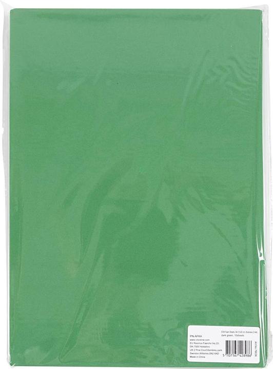 Actual product image Creativ Company EVA Foam Vellen Donkergroen A4, 10pcs.