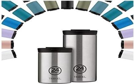 Actual product image 24 Bottles Thermo mug Travel Tumbler 0.35 l Black Marble
