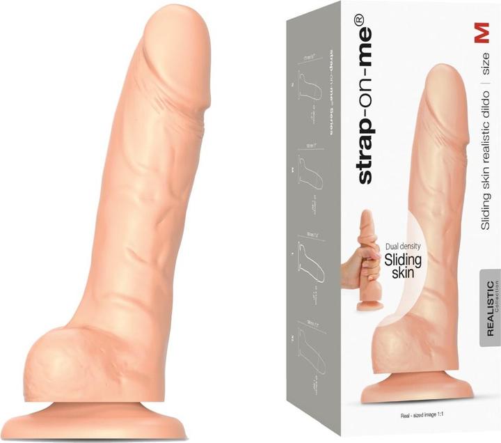 Actual product image Strap-on-me Sliding Skin Realistic Dildo Flesh M
