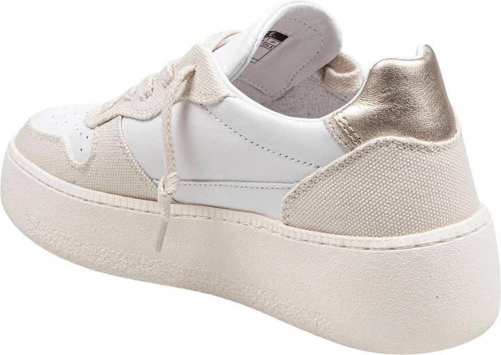 Image du produit D.a.t.e. D.a.t.e sneakers court platform in leather and fabric color white and beige (36)