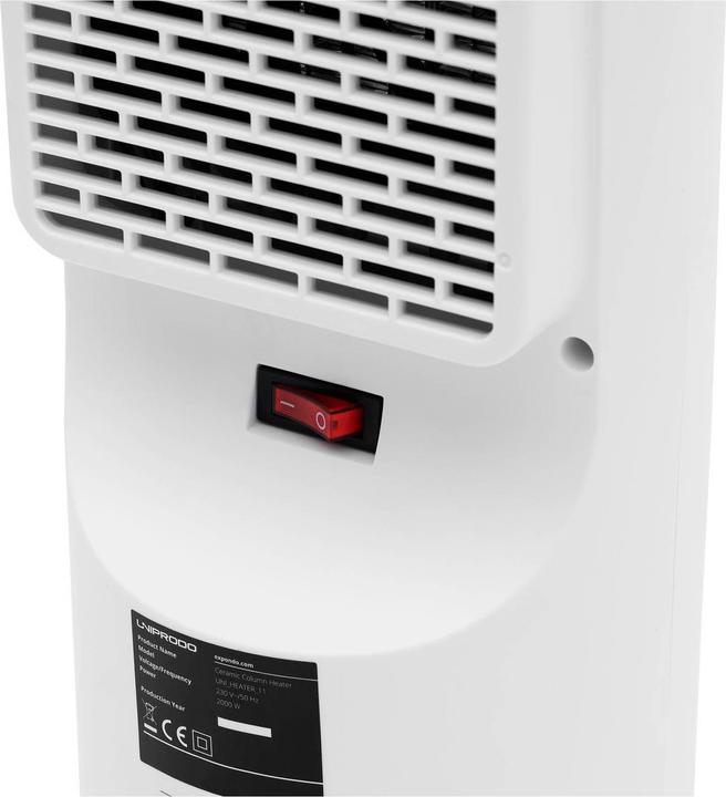 Produktbild Uniprodo Elektro-Heizlüfter Heizstrahler Elektroheizer 1200/2000 W schwenkbar weiss (2000 W)