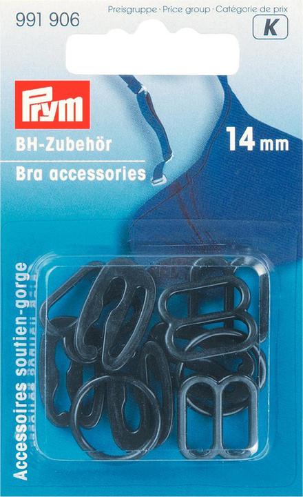 Immagine prodotto Prym Accessori per reggiseno, nero 14 mm, scheda 10 pezzi, plastica