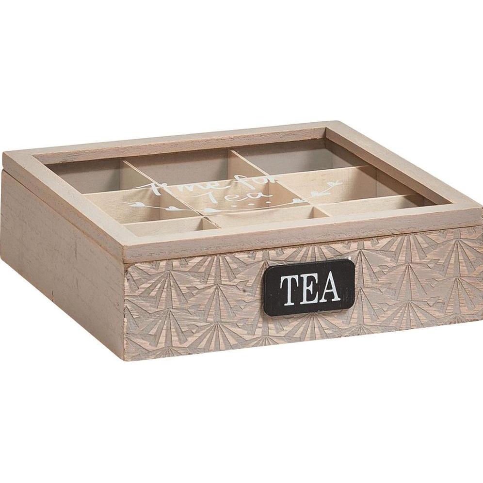 Zeller Present Teebeutelbox, Vorratsbehälter, Braun