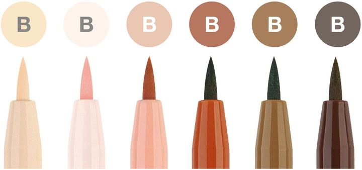 Produktbild Faber-Castell Pitt Artist Pen Brush (Braun, Beige, Rosa, Hautfarbe, 6 x)