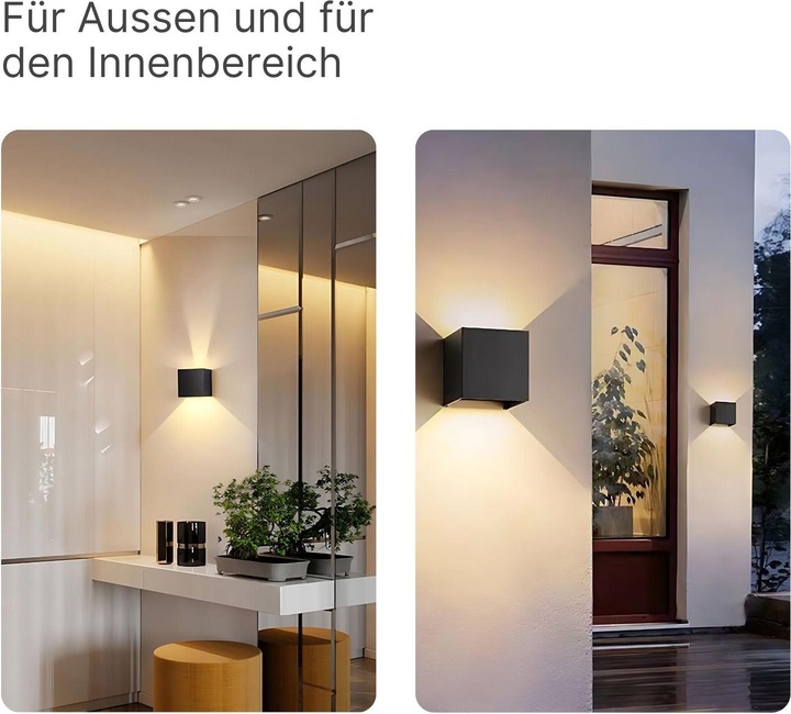 Produktbild Hermex LED-Wandleuchte Wandlampe Up-Down-Wandleuchte Fassadenleuchte Wandstrahler (1000 lm, IP65)