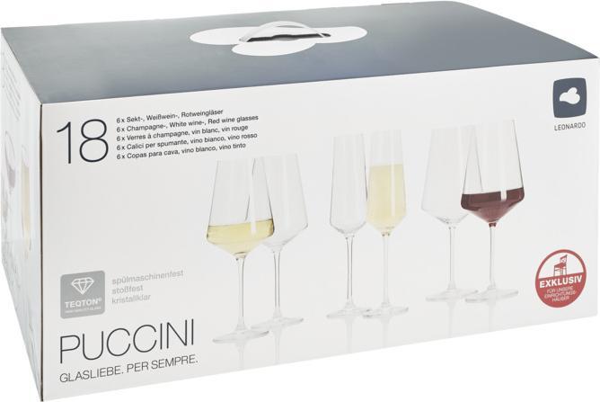 Produktbild Leonardo Puccini (22 cl, 18 Gläser, Rotweingläser, Weissweingläser)