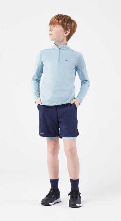 Produktbild Artengo Kinder Langarmshirt Tennis 1/2 Reissverschluss - TTS ML TH hellblau (122)