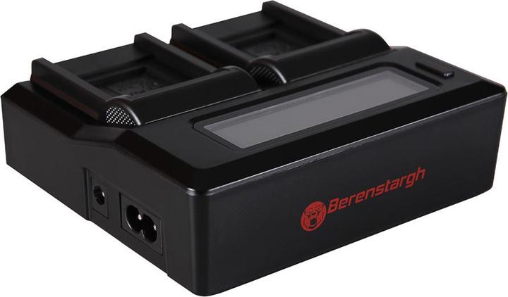 Produktbild Berenstargh Dual LCD USB Ladegerät f. Casio Panasonic CGA-S007E Exilim EXZ150 EX-Z150 EXZ155 EX-Z155 (1 Stk., Ladegerät inkl. Akku)