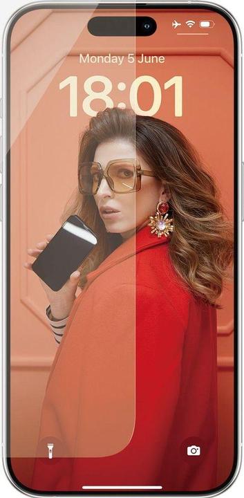 Actual product image PanzerGlass Screen Protector (1 Piece, Apple iPhone 15 Pro)