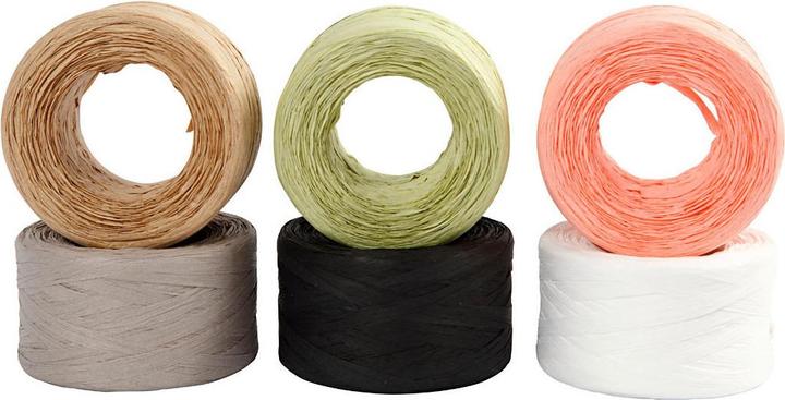 Actual product image Creativ Company Paper craft yarn in various colours, 6 x 100 m (100 m)