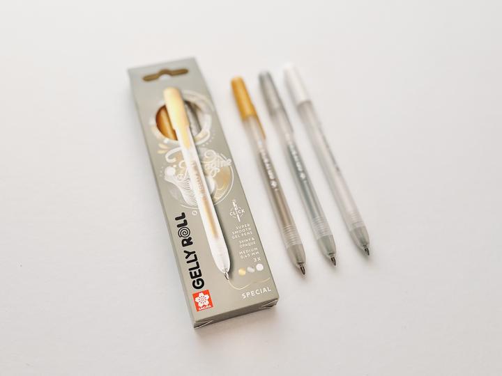 Immagine prodotto Sakura Roller Gelly Clicker (Argento, Bianco, Oro, 3x)