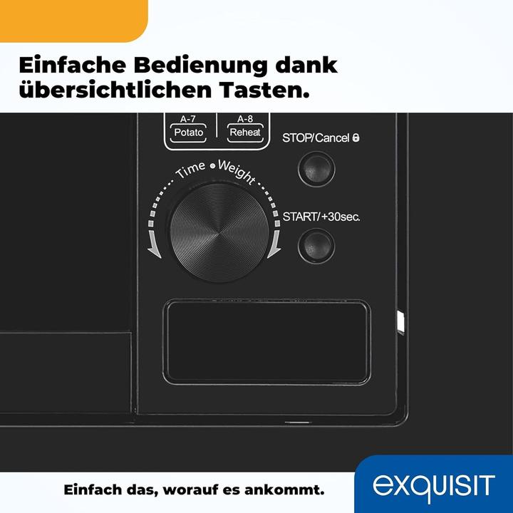 Actual product image Exquisit Built-in Microwave Black Digital (20 l)