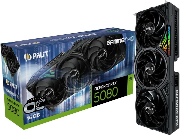 Image du produit Palit GeForce RTX 5080 GamingPro OC (16 Go)