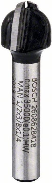 Produktbild Bosch Professional Zubehör Hohlkehlfräser, 1/4-Zoll, R1 6,3 mm, D 12,7 mm, L 9,2 mm, G 40 mm