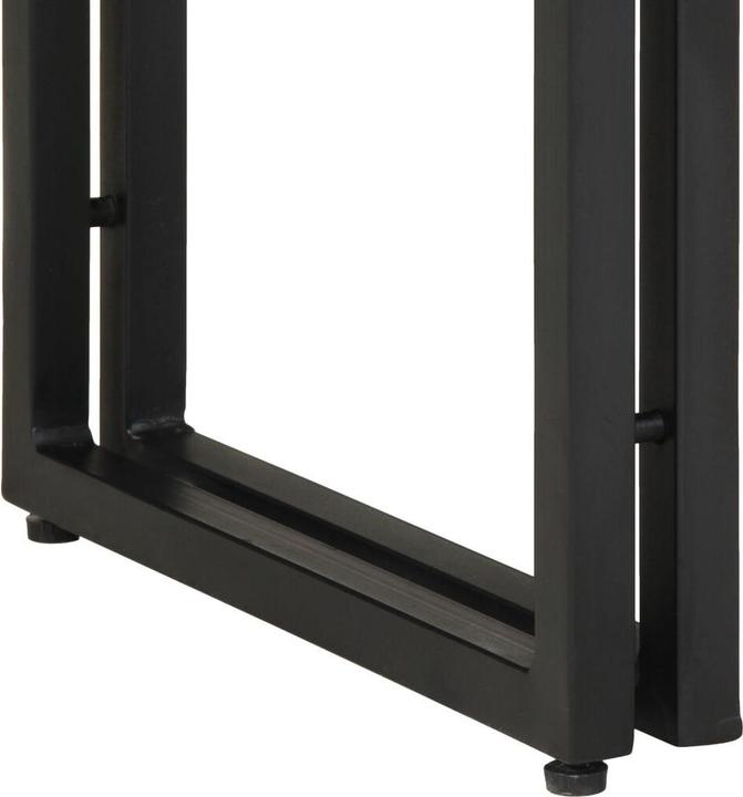 Immagine prodotto vidaXL Tavolini neri 120x33x75 cm in legno massiccio di acacia e metallo