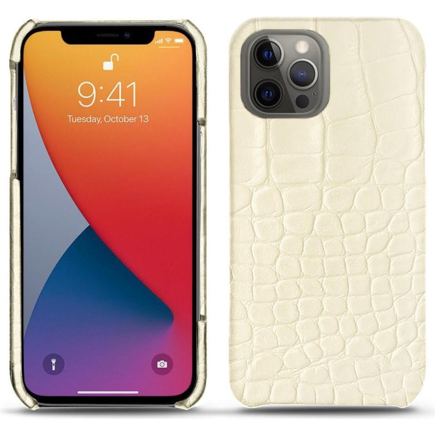 Noreve Lederschutzhülle (Apple iPhone 13 Pro), Smartphone Hülle, Weiss