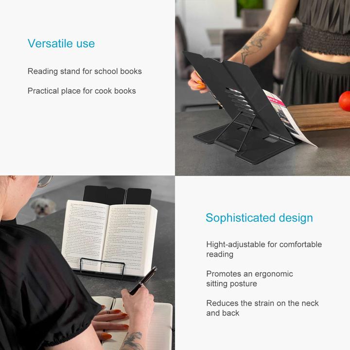 Image du produit Intirilife Support de lecture Support de livre réglable en hauteur pour l'école Bureau Bureau