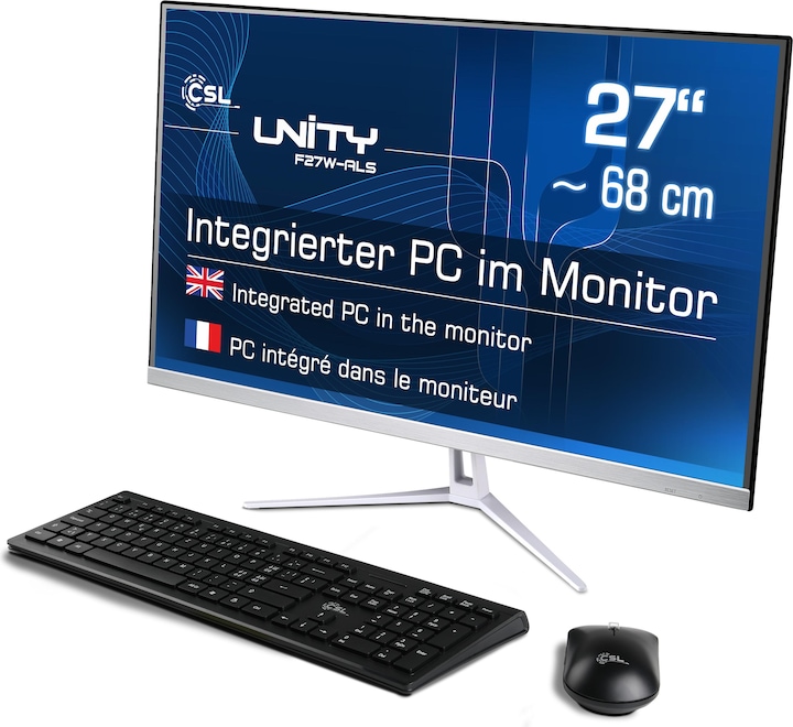 Produktbild CSL All-in-One-PC Unity F27W-ALS 512 GB 16 GB RAM Win 11 Home (Intel N200, 16 GB, 512 GB, Intel UHD Graphics)