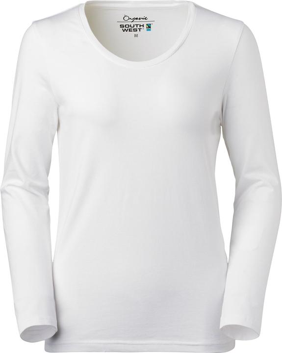 Image du produit Top Swede South West - Lily T-shirt, femme, blanc, L 95% coton bio, 5% élasthanne (L)