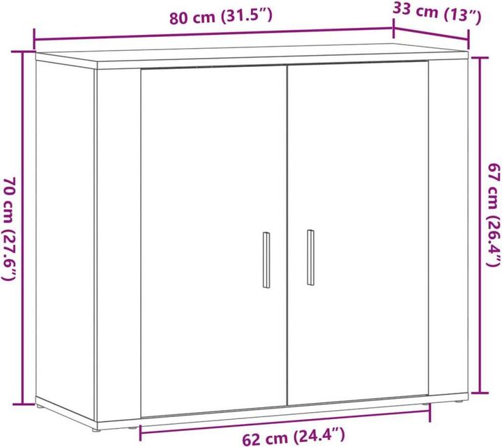 Produktbild VidaXL Sideboard -Optik (80 x 33 x 70 cm)