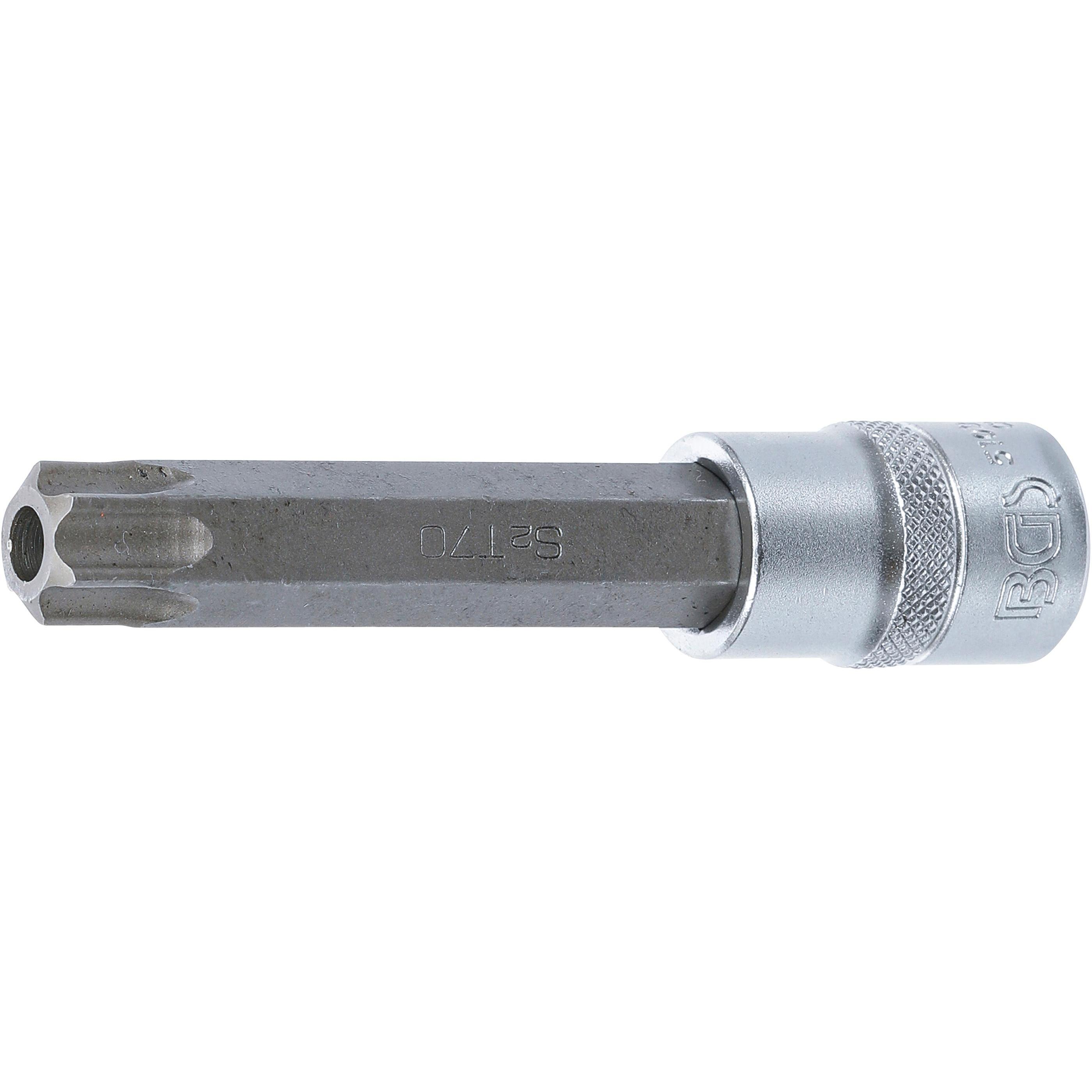 BGS, Bits, Bit-Einsatz Länge 110 mm 12,5 mm (1/2") T-Profil (für Torx) mit Bohrung T70 (12,5 mm)