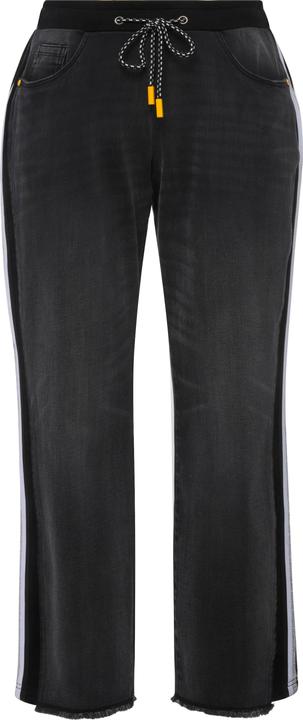 Produktbild Ulla Popken Boyfriend-Jeans, Seitenstreifen, Fransensaum, Elastikbund (46)