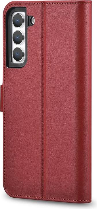 Produktbild iCarer Haitang Leather Wallet Case Leather Case for Samsung Galaxy S22 + (S22 Plus) Wallet Case Red (Samsung Galaxy S22+)