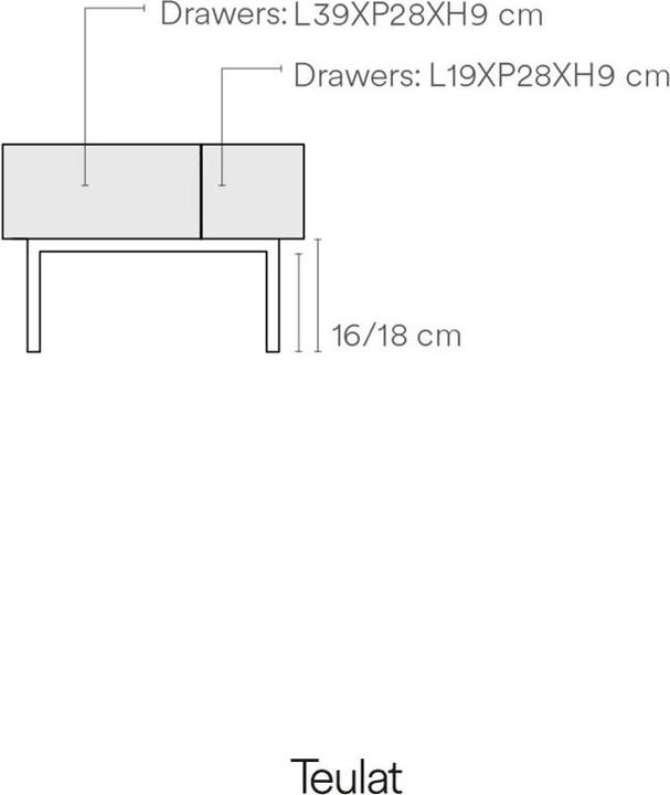Produktbild Teulat Arista (110 x 60 x 34 cm)