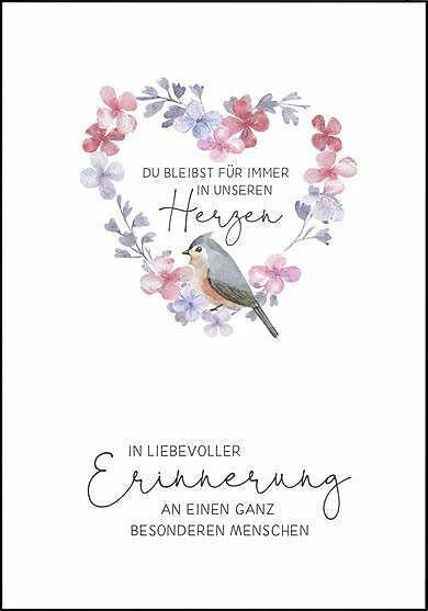 Produktbild Edition Gollong Doppelkarte. In liebevoller Erinnerung (Herz)