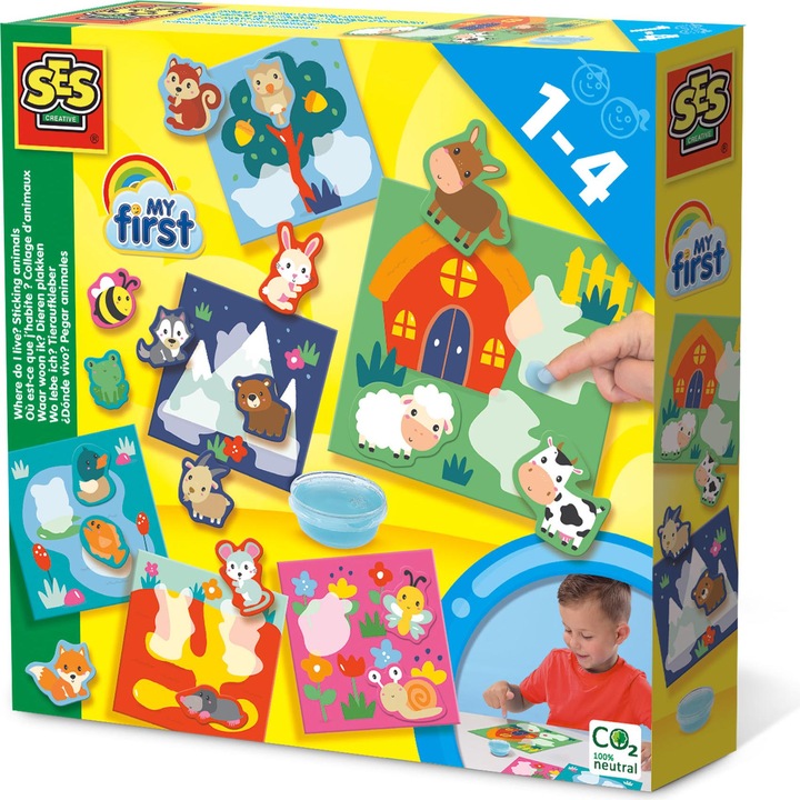 Produktbild Ses 14401 My First Wo Lebe Ich Tieraufkleber