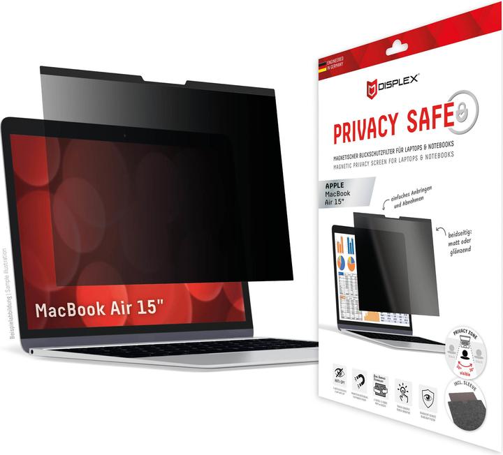 Produktbild Displex Privacy Safe, Laptop Blickschutzfilter (15", 3 : 2)