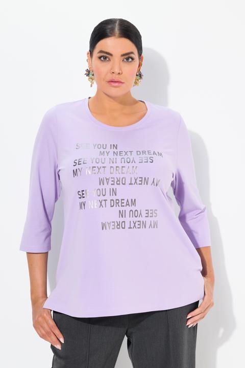 Produktbild Ulla Popken Shirt, Schriftmotiv, Classic, Rundhals, 3/4-Arm (46, 48)